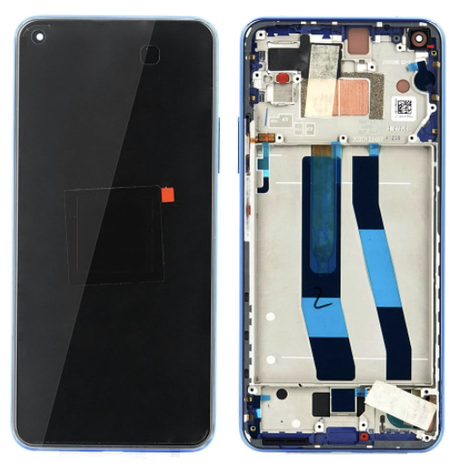 Дисплей (екран) для Xiaomi Mi 11 Lite 4G/11 Lite 5G NE, чорний, TFT, з передньою панеллю блакитного кольору,, фото 1