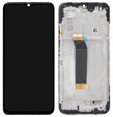 Дисплей (екран) для Xiaomi Poco M5/Poco M4 5G/Redmi 10 5G/Note 11E 5G/Note 11R, чорний, з передньою панеллю, фото 1