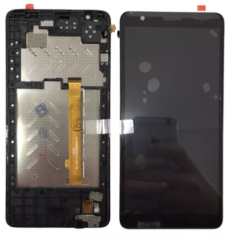 Дисплей (екран) для ZTE Blade L210, чорний, з передньою панеллю, фото 1