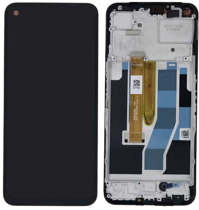 Дисплей OnePlus Nord CE 2 Lite 5G, чорний, оригінал PRC з передньою панеллю