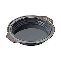 Кругла форма для випікання (метал + силікон) СІРИЙ