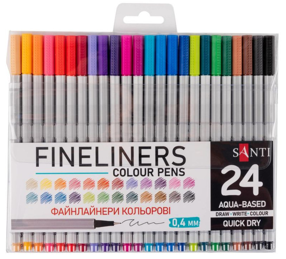 Набір файнлайнерів 24 кольори SANTI