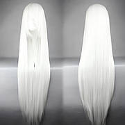 Біла довга перука RESTEQ 100 см - пряме волосся для косплею, аніме, театру та фотосесій