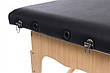 Складаний масажний стіл Alfa Classic 2-сегментний із дерев'яним каркасом, ширина 70 см, фото 9