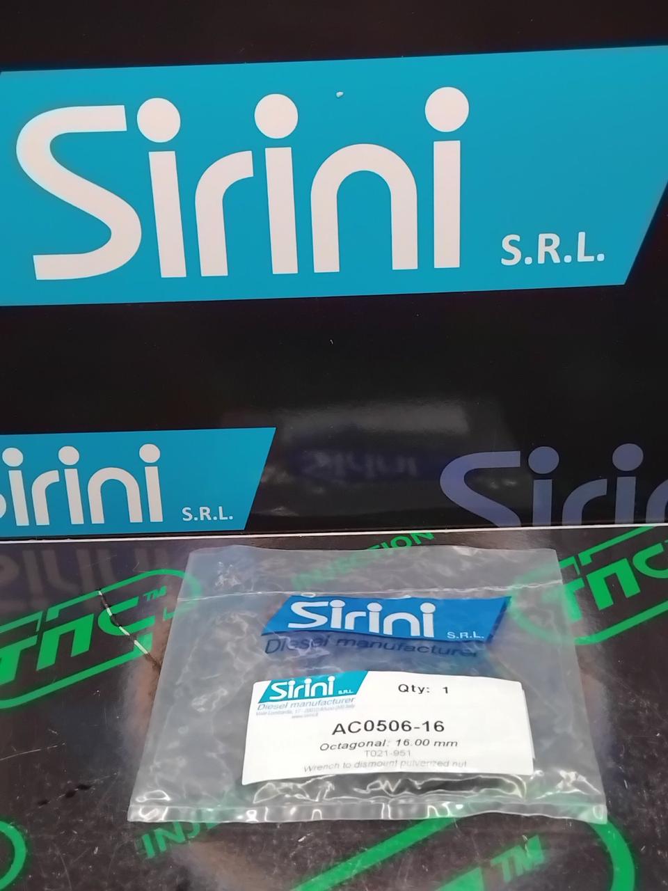 Ключ для зняття гайки насос-форсунки CR на 16 мм AC0506-16 SIRINI, фото 1