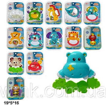 Погремушка 8820-3 животные. лист 19*5*16см, фото 1