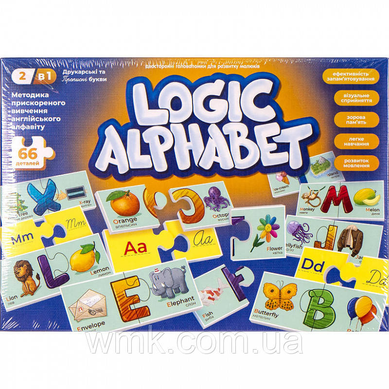 Пазлы-ассоциации  Logic alphabet  англ/укр