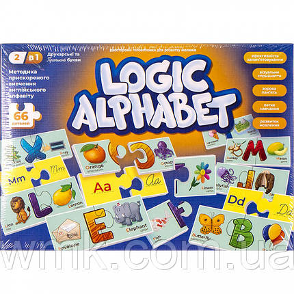 Пазлы-ассоциации Logic alphabet англ/укр, фото 1