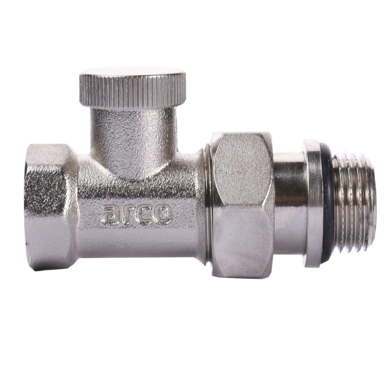 Кран радіаторний прямий ARCO 1/2″ під ключ з ущільнювачем 507655 (000006404), фото 1