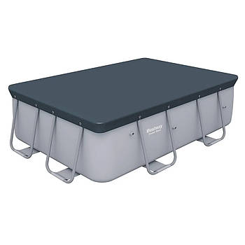 Захисний тент чохол для каркасного прямокутного басейну Bestway 282 х 196 см 58442