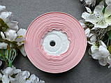 Стрічка репсова 2,5 см, 25 ярд оптом рожева пудра  (powder pink) кольору, фото 8