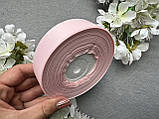 Стрічка репсова 2,5 см, 25 ярд оптом рожева пудра  (powder pink) кольору, фото 6