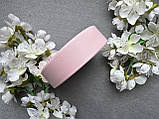 Стрічка репсова 2,5 см, 25 ярд оптом рожева пудра  (powder pink) кольору, фото 3