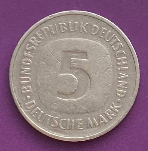 Монета Німеччини ФРН - 5 марок 1975-92 рр., фото 1
