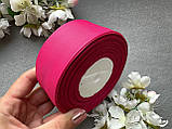 Стрічка репсова 4 см, 25 ярд оптом малинового (azalea) кольору, фото 3