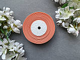 Стрічка репсова 2,5 см, 25 ярд оптом персикового (petal peach) кольору, фото 5