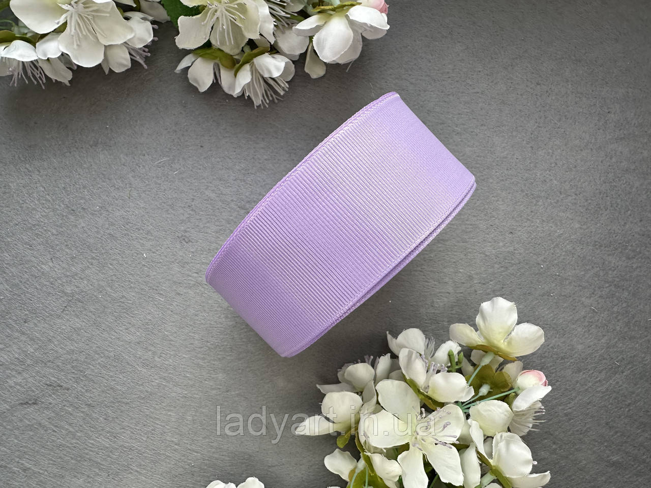Стрічка репсова 4 см, 25 ярд оптом бузкового (lite orchid) кольору