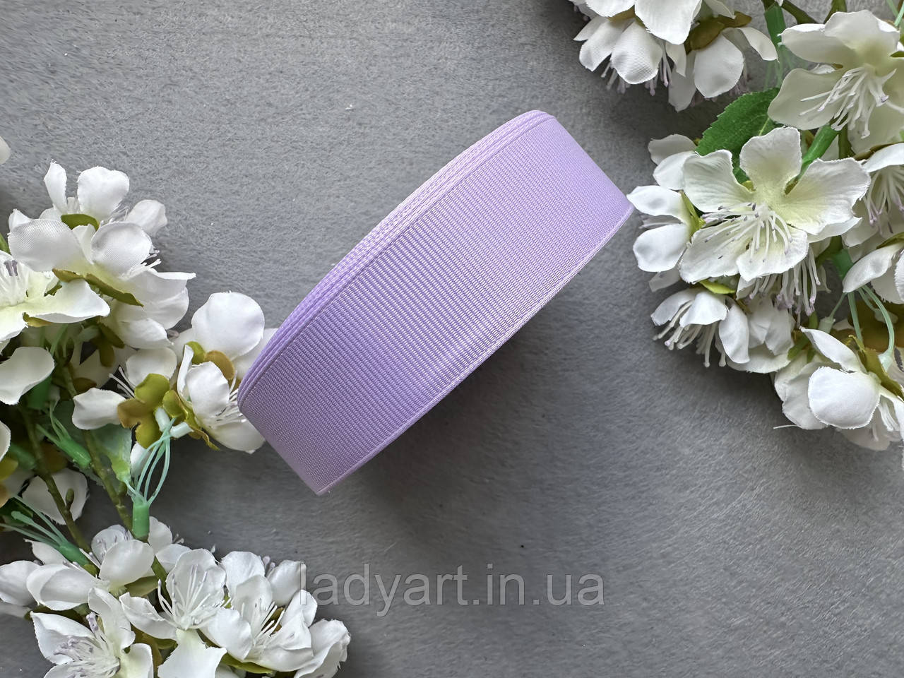 Стрічка репсова 2,5 см, 25 ярд оптом бузкового (lite orchid) кольору