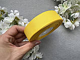 Стрічка репсова 2,5 см, 25 ярд оптом жовтого (daffodil) кольору, фото 4