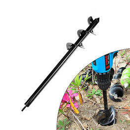 Бур садовий земляний для дрилі, спіральне свердло 10x60см - оригінал