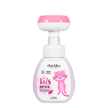 Дитяче мило-пінка Dushka "Тутті-фрутті" від 0 років з дозатором "Лапка" 300 мл