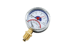 Термоманометр для котла радіальний SD+ Thermo Alliance SD1724B, 0-4 бар, 0-120°C, 1/2", Ø80 мм