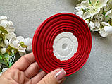 Стрічка репсова 2,5 см, 25 ярд оптом червоного (poppy red) кольору, фото 4