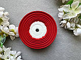Стрічка репсова 2,5 см, 25 ярд оптом червоного (poppy red) кольору, фото 3