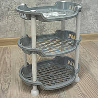 Поличка етажерка пластмасова 5159 04 світло-сірий