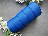 Стрічка репсова 4 см, 25 ярд оптом 5 рулонів синього (electric blue) кольору блоком, фото 3