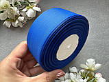 Стрічка репсова 4 см, 25 ярд оптом синього (electric blue) кольору, фото 3