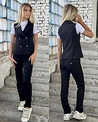 Шкільний костюм для дівчинки "Діана", чорний, розміри 32 — 410 на зріст 128 — 155