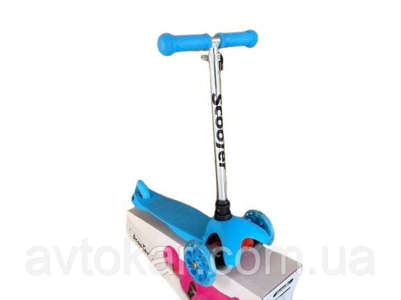 Самокат триколісний Scooter MG002A Блакитний ORG
