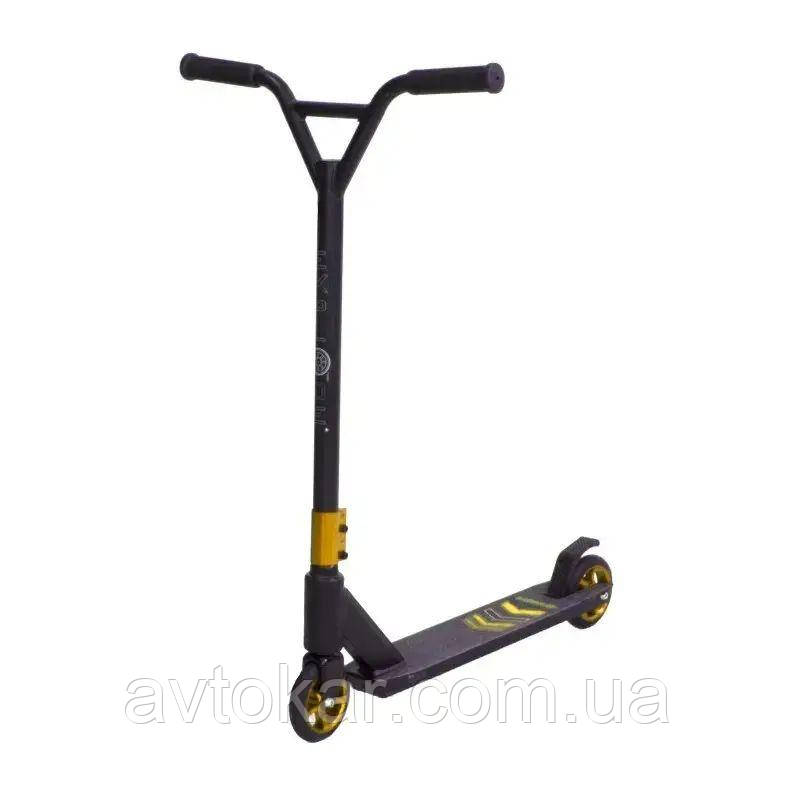 Самокат трюковий Explode S2004 Чорно-золотистий ORG, фото 1