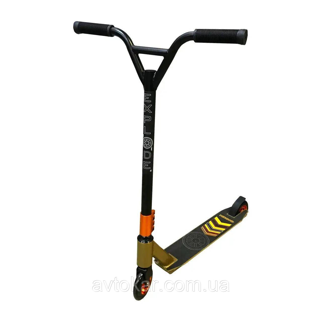 Самокат трюковий Explode S2004 Чорно-червоний ORG, фото 1