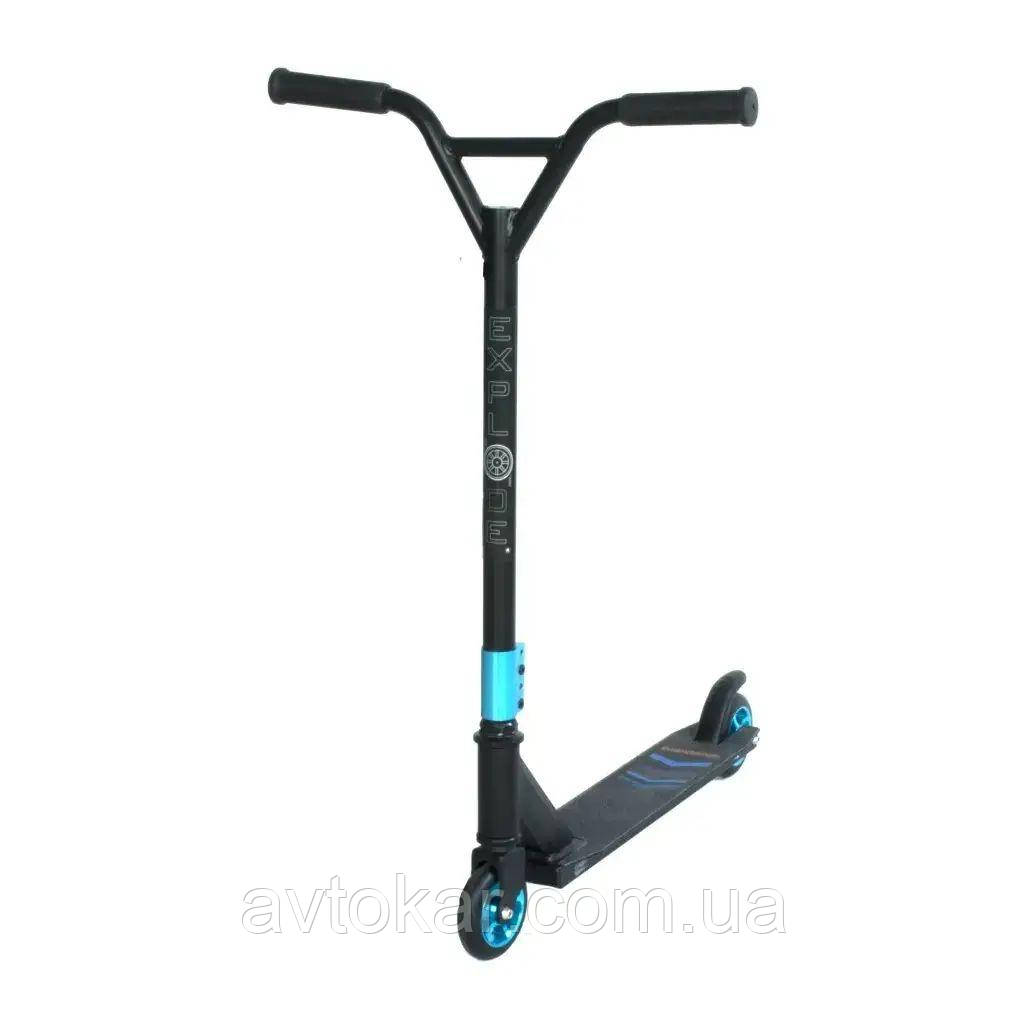 Самокат трюковий Explode 2003 Чорно-синій ORG, фото 1