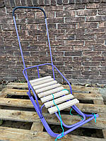 Дитячі санки "Водан" СД — 2 зі знімною спинкою й ручкою штовхачем Фіолетові ORG