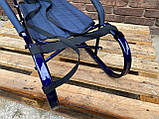 Дитячі санчата сині "Трансформер" складані з ручкою-штовхачем середня полози ORG, фото 3