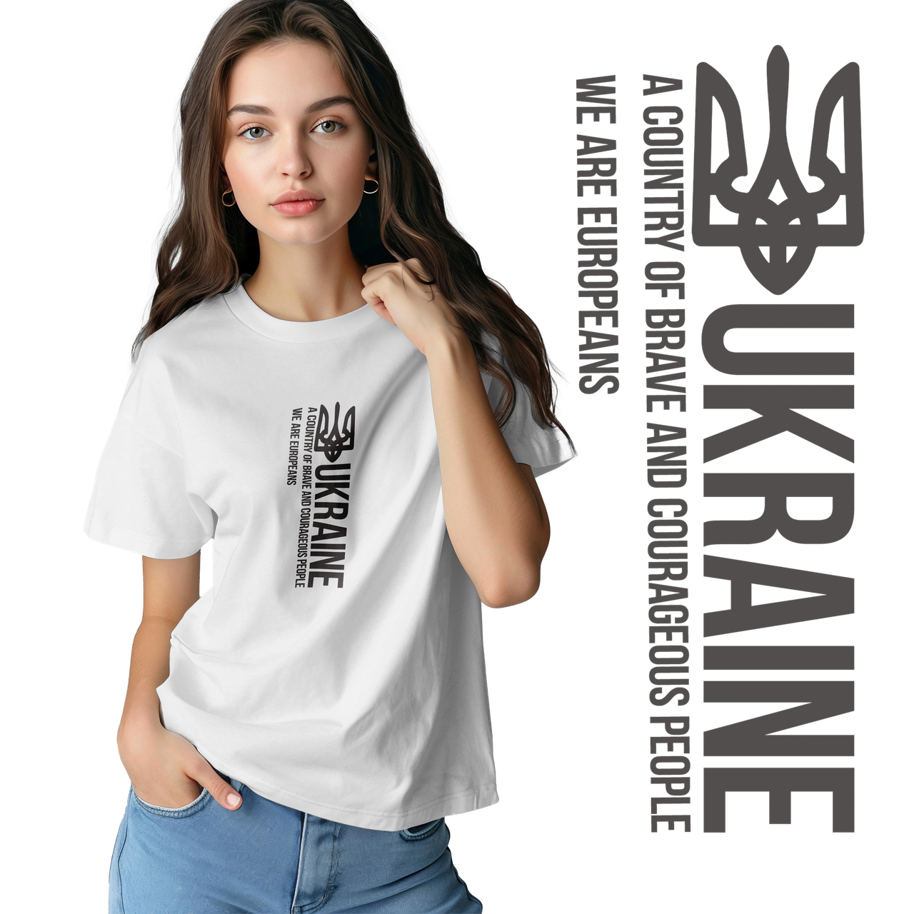 Футболка унісекс Stedman з принтом  A COUNTRY XS біла, фото 1