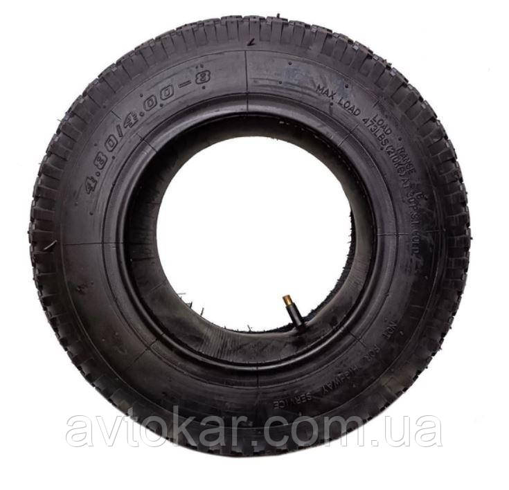 Покришка з камерою 4.80/4.00-8" для тачок і садової техніки ORG, фото 1