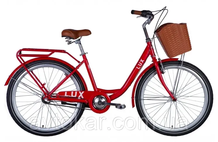 Велосипед 26" Dorozhnik LUX 2024 (червоний) ORG
