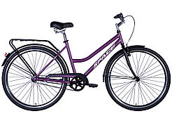 Велосипед сталь 28" SPACE VOYAGER (049) гальмівна рама-19" сливовий (матовий) з багажником задн St ORG