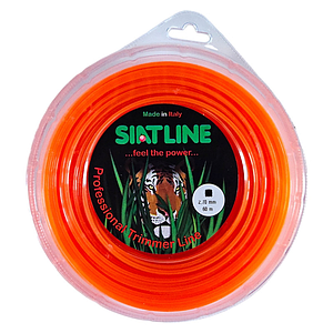 Жилка для тримера Siat / Сіат квадратна 2,7 мм x 60 / 250 м (Siat Square Orange для мотокоси) (Італія)