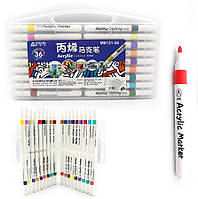 Набір акрилових скетчмаркерів 36 кольорів Aodemei Art