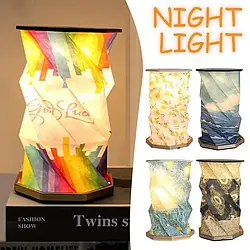 Настільний світильник нічник, від USB, Rotating Lamp/Світолодний нічник складаний/Акумуляторний нічник