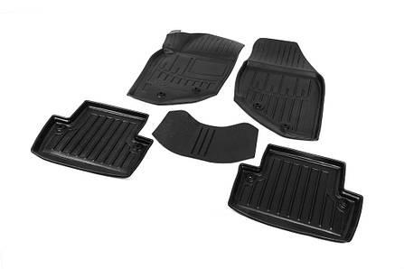Килимки Stingray 3D 5 шт поліуретан для Volvo S60 2000-2009 рр, фото 2