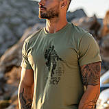 Футболка чоловіча унісекс Stedman з принтом СОЛДАТ ЗСУ XS оливкова, фото 4