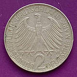 Монета Німеччини ФРН - 2 марки 1958 Макс Планк, фото 2