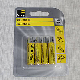 Батарейка Sencyc AAA/LR03 Alkaline 1.5V shrink 4шт