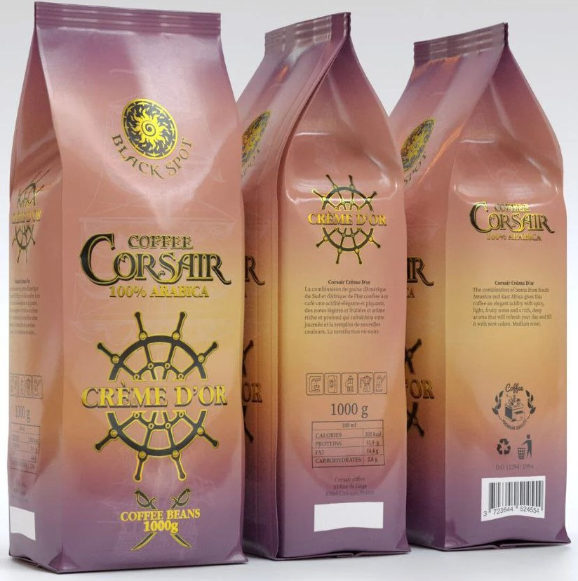 Кава в зернах Corsair Creme d'or 1000 г Франція 100% Arabica